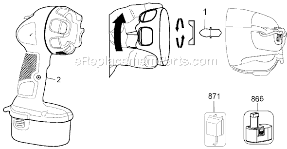 Page A Diagram and Parts List for FSL18 Type 1 Black and Decker Worklight & Flashlight